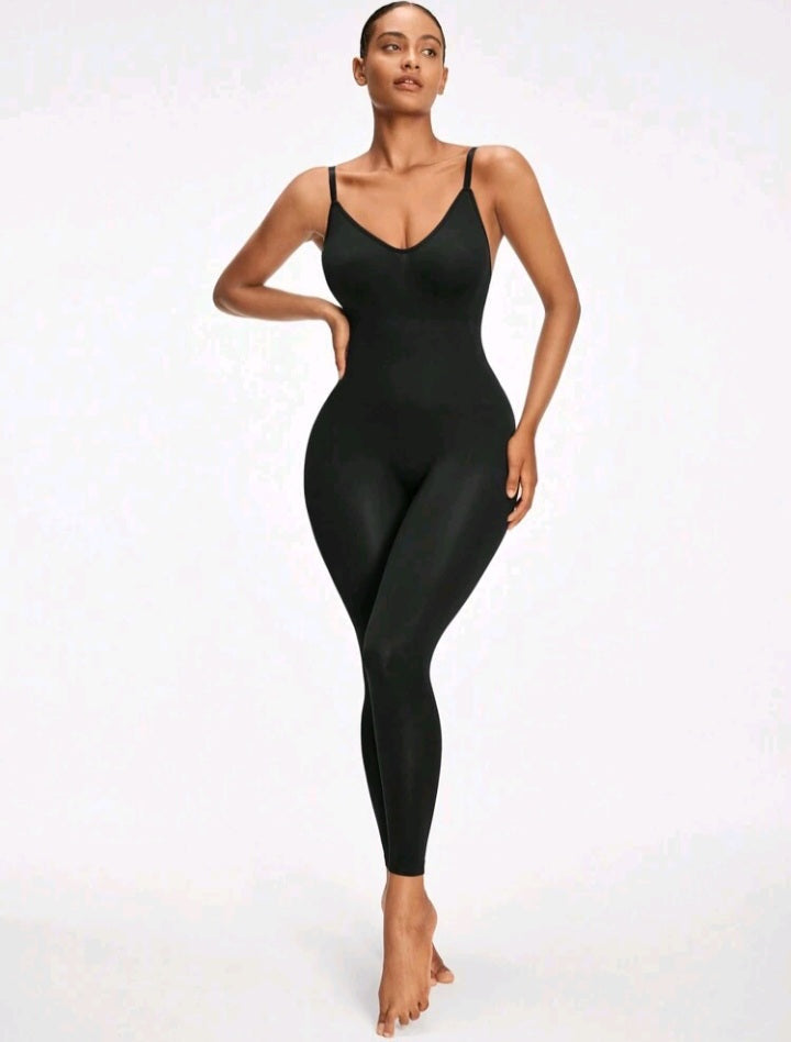 2pc sleeveless body on jumpsuit