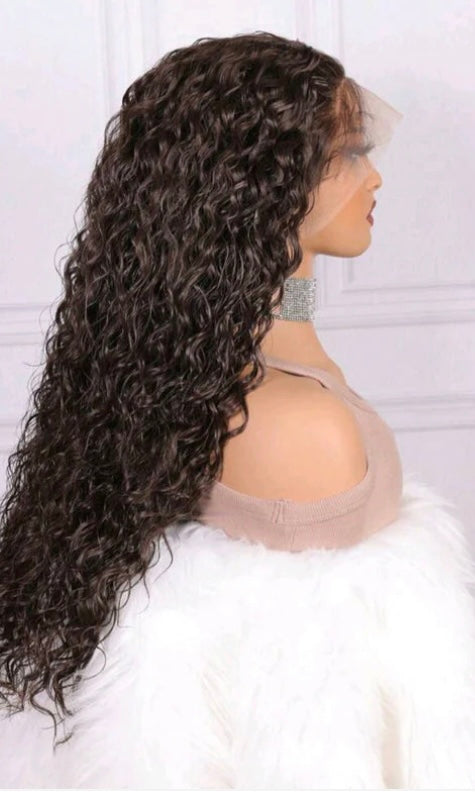 Chocolate Brown Soft Deep Lace Front Wig(human blend)