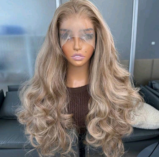 Blonde Highlight Brown mixed color lace front
