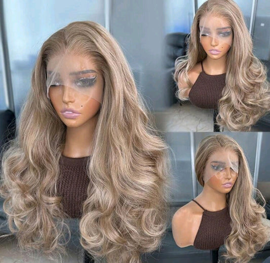 Blonde Highlight Brown mixed color lace front