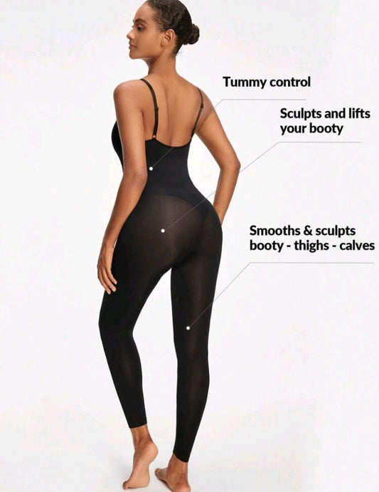 2pc sleeveless body on jumpsuit